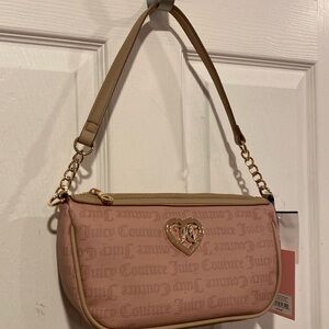 BNWT JUICY COUTURE Flawless Shoulder Bag in Gothic Dots Cafe